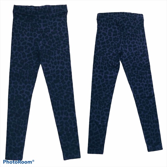 PINK Victoria's Secret Pants - VS PINK Leopard Print Leggings Blue Small